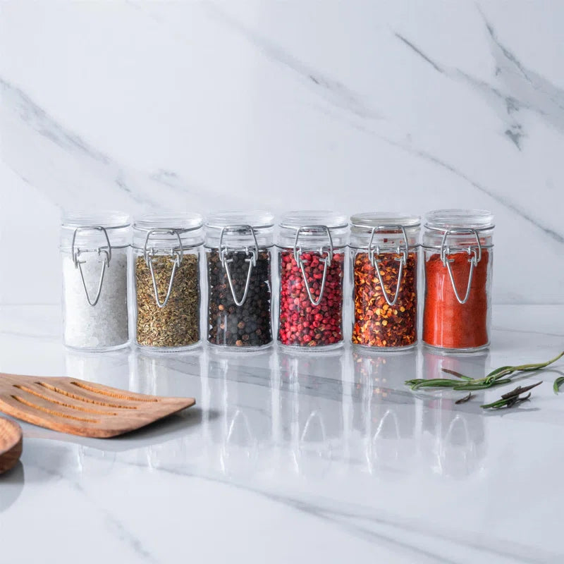 - Glass Storage Jars with Labels - 70Ml Seal